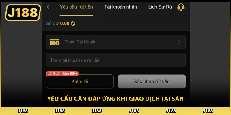 Yêu cầu cần đáp ứng khi giao dịch tại sàn
